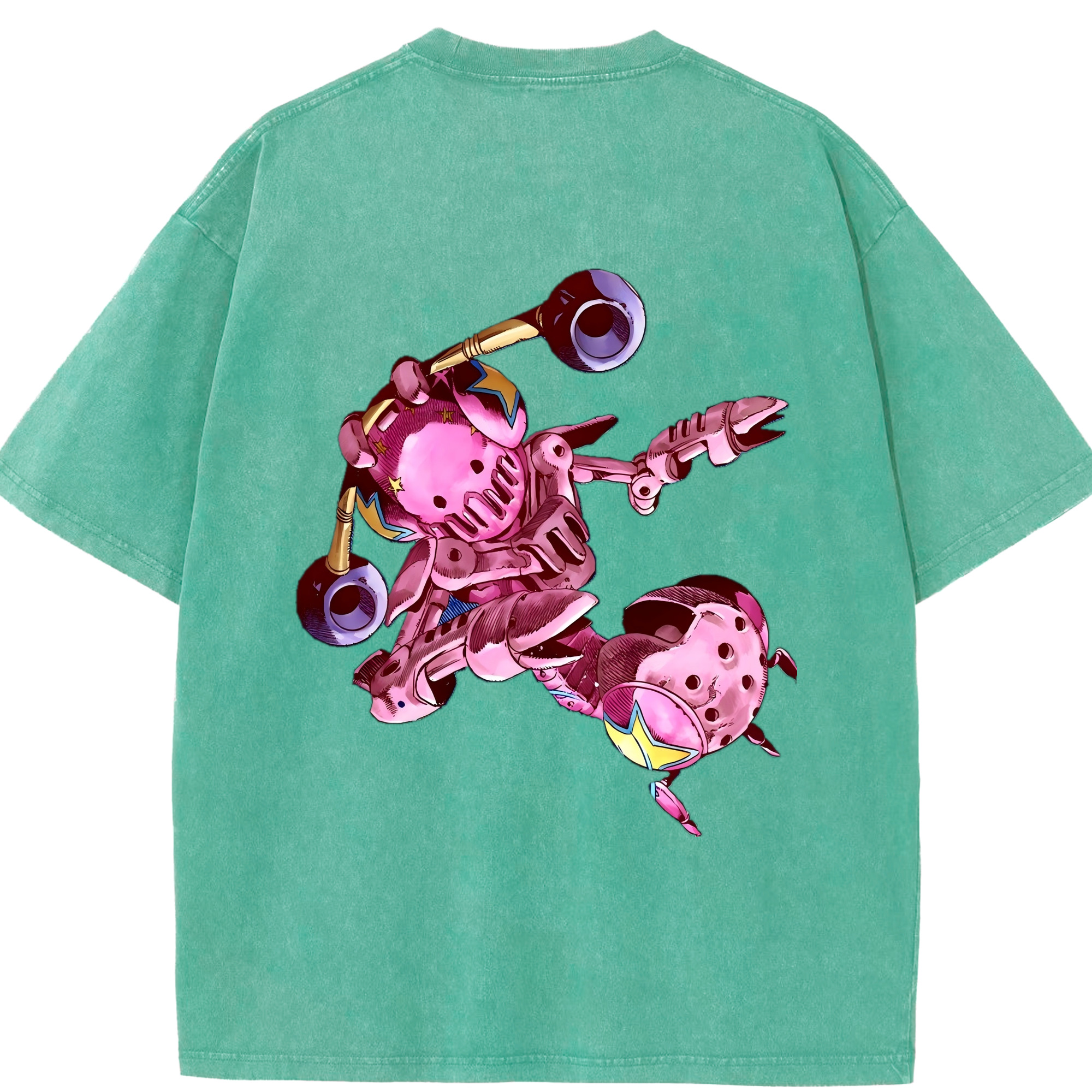 （画像用） ジョジョの奇妙な冒険 ジョナサン?ジョースター JoJo's Bizarre Adventure Jonathan Joestar 綿100% ヴィンテージ風 半袖Tシャツ（背面プリント）
